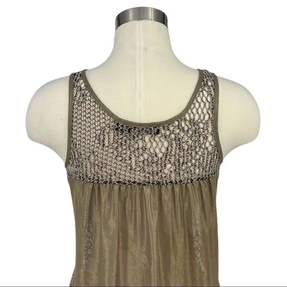 NWOT THE LIMITED Metallic Crochet Tank Top - Picture 5 of 10